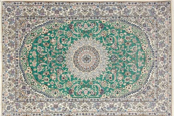 Set blue carpet with home decoration